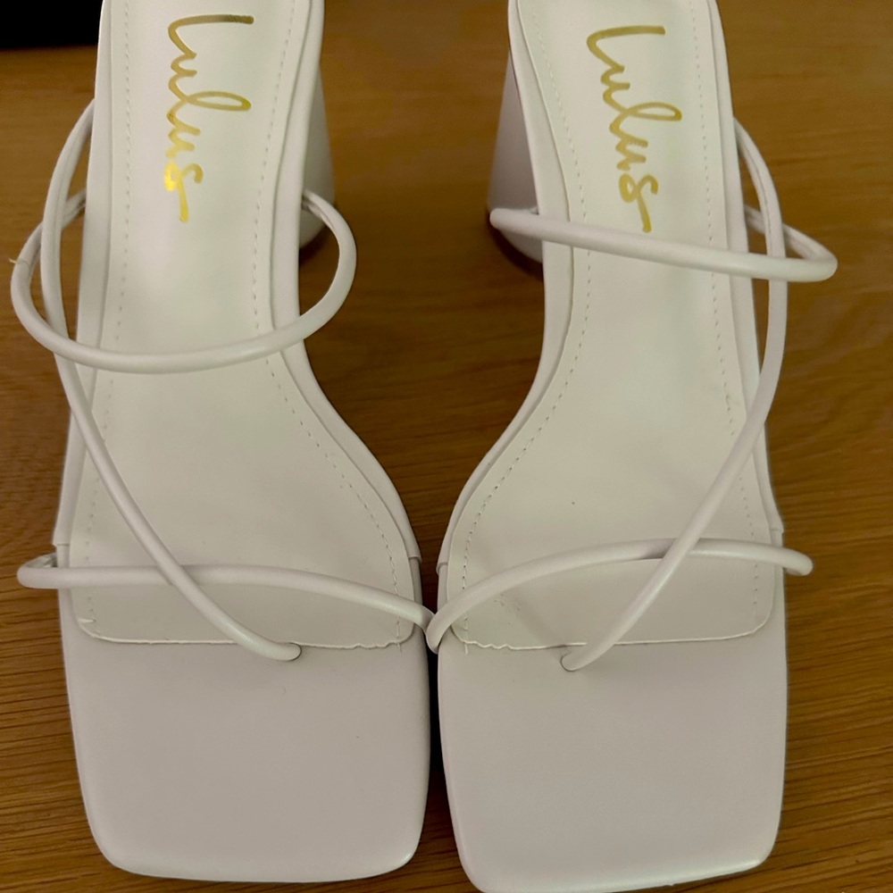 Lulu’s Bridal White Sandals